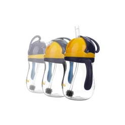 AKUKU Bidon ze słomką z odważnikiem Navy Blue/Yellow