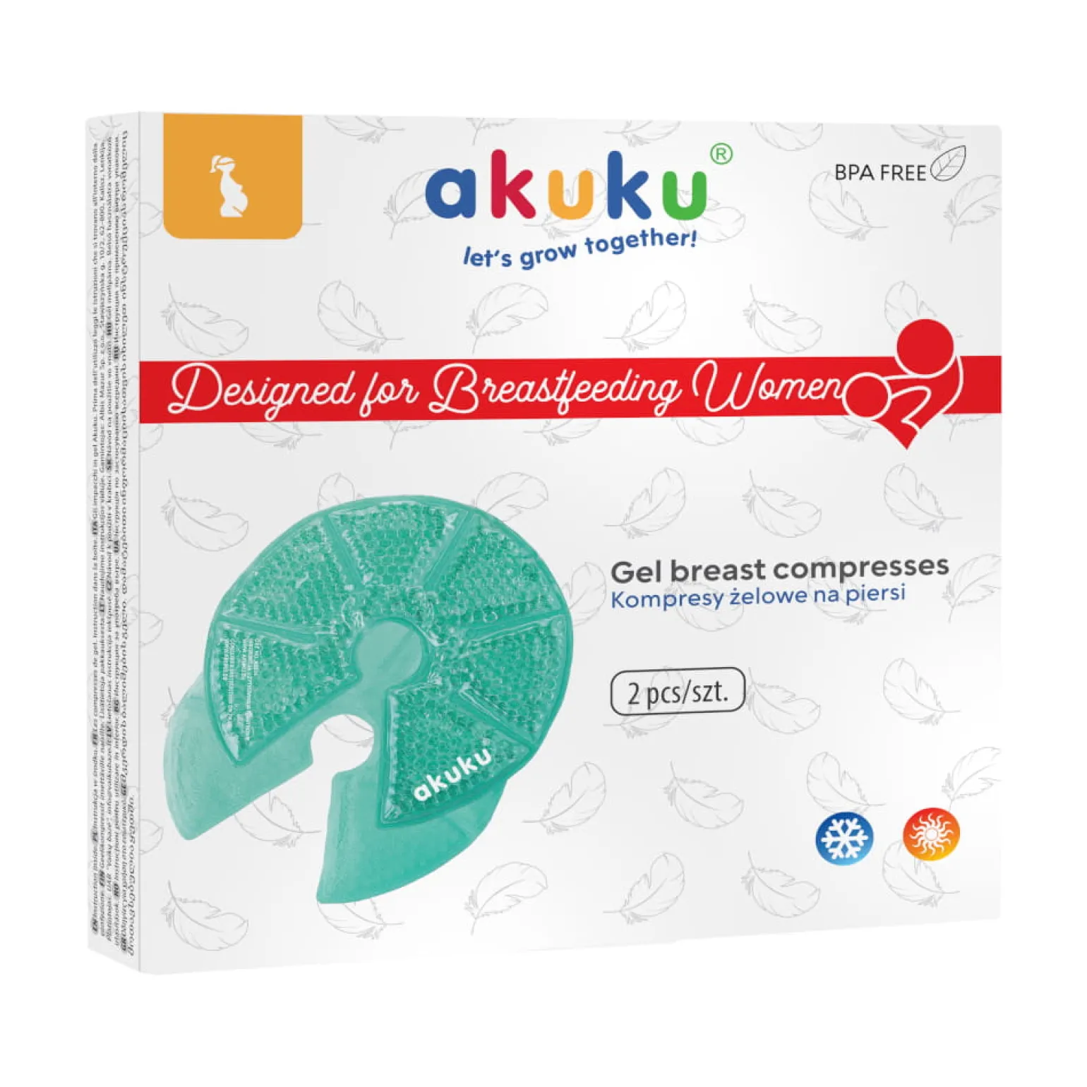 AKUKU Kompresy żelowe na piersi 2 szt.