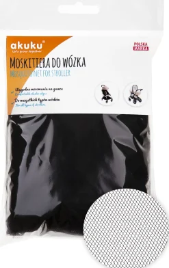 AKUKU Moskitiera do wózka Czarna