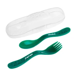 AKUKU Sztućce w Etui - zielone
