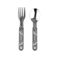 AKUKU Zestaw Sztućców Metalowych GREY
