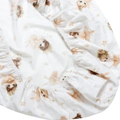 Bawełniane prześcieradło z gumką do łóżeczka 120x60cm - Prima Ballerina