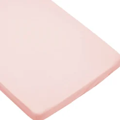 Bawełniane prześcieradło z gumką do łóżeczka 120x60cm - Pastel Pink
