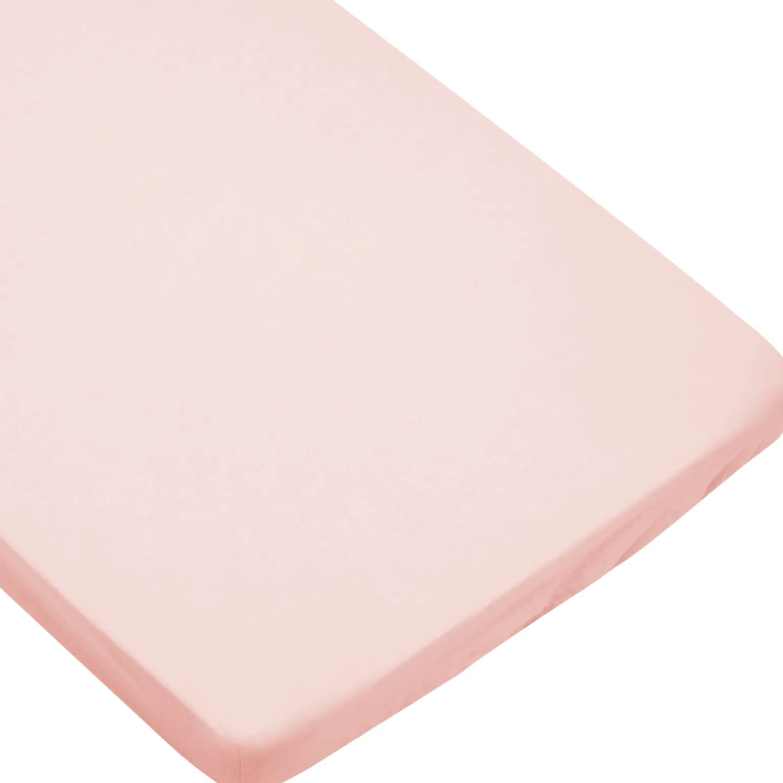 Bawełniane prześcieradło z gumką do łóżeczka 120x60cm - Pastel Pink