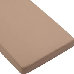 Bawełniane prześcieradło z gumką do łóżeczka 140x70cm - Caramel