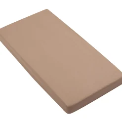 Bawełniane prześcieradło z gumką do łóżeczka 140x70cm - Caramel