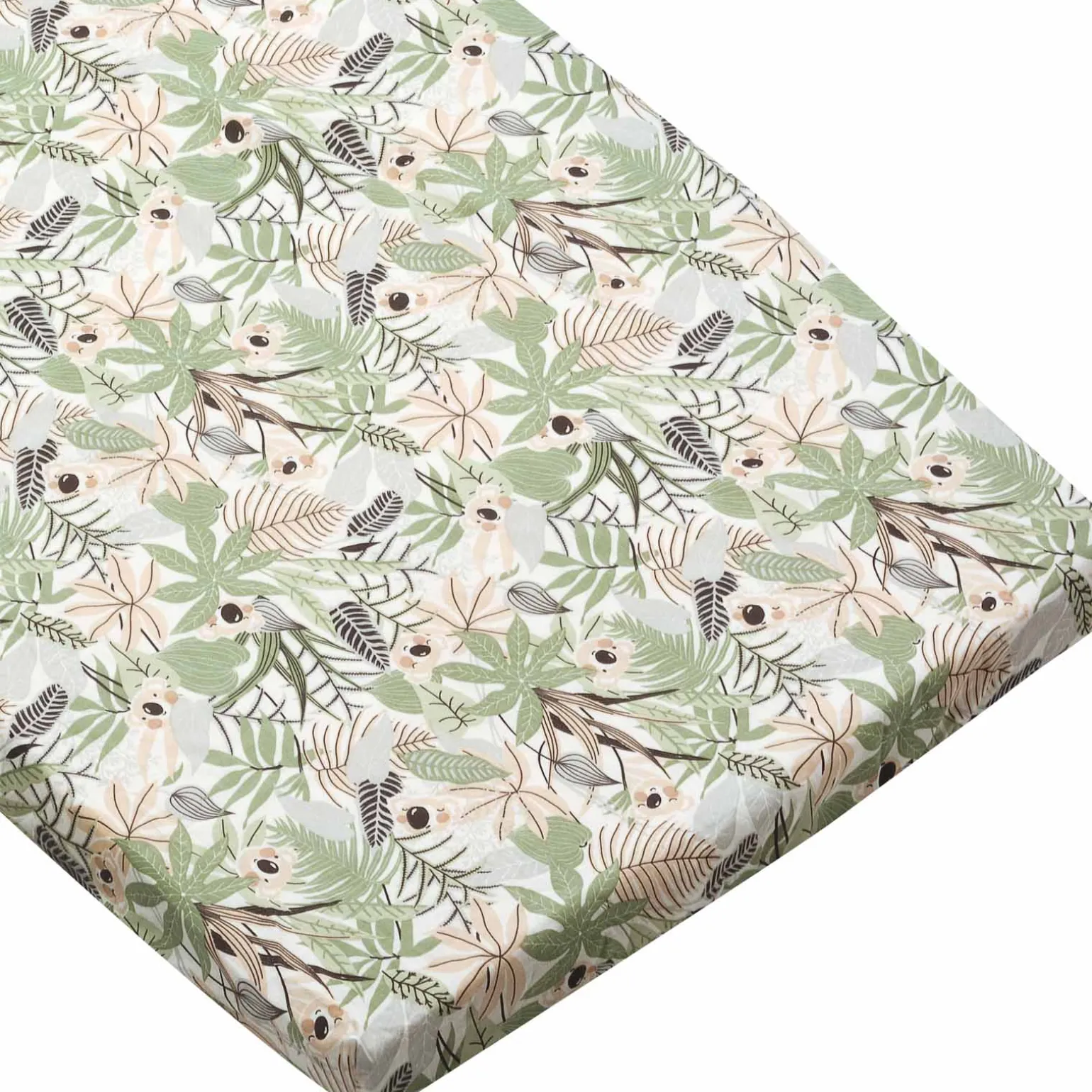 Bawełniane prześcieradło z gumką do łóżeczka 140x70cm - Koala Jungle