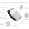 Bawełniany kocyk /otulacz z kapturem do fotelika niemowlęcego - Balloon Travel