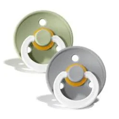BIBS COLOUR 2-PACK SAGE GLOW & CLOUD GLOW 18m+ Smoczek Uspokajający kauczuk Hevea