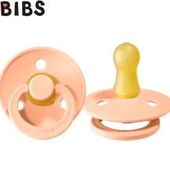 BIBS COLOUR PEACH SUNSET 6m+ Smoczek Uspokajający kauczuk Hevea