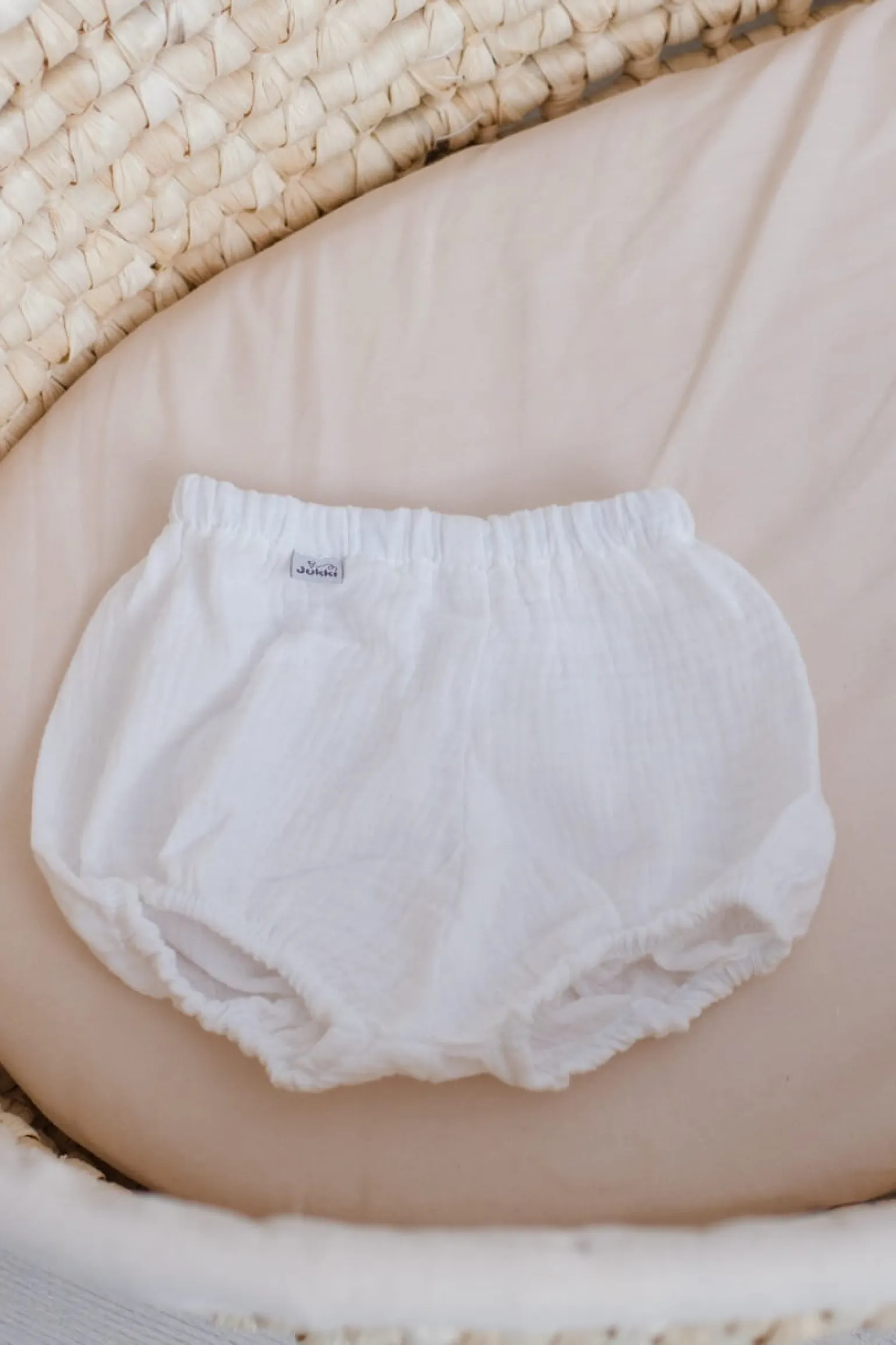 Bloomersy muślinowe - White