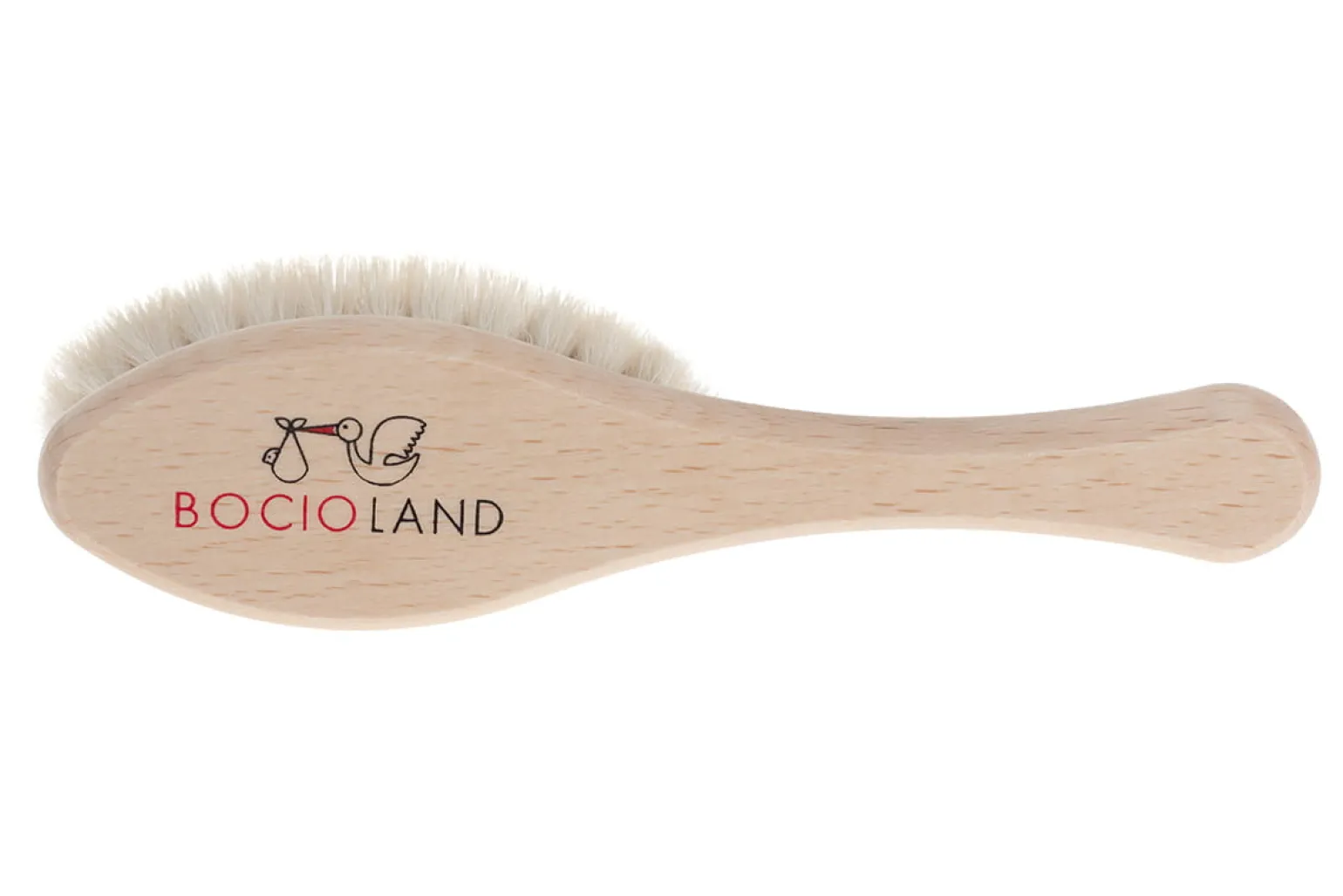 BOCIOLAND - Drewniana szczotka do włosów z koziny - elipsa