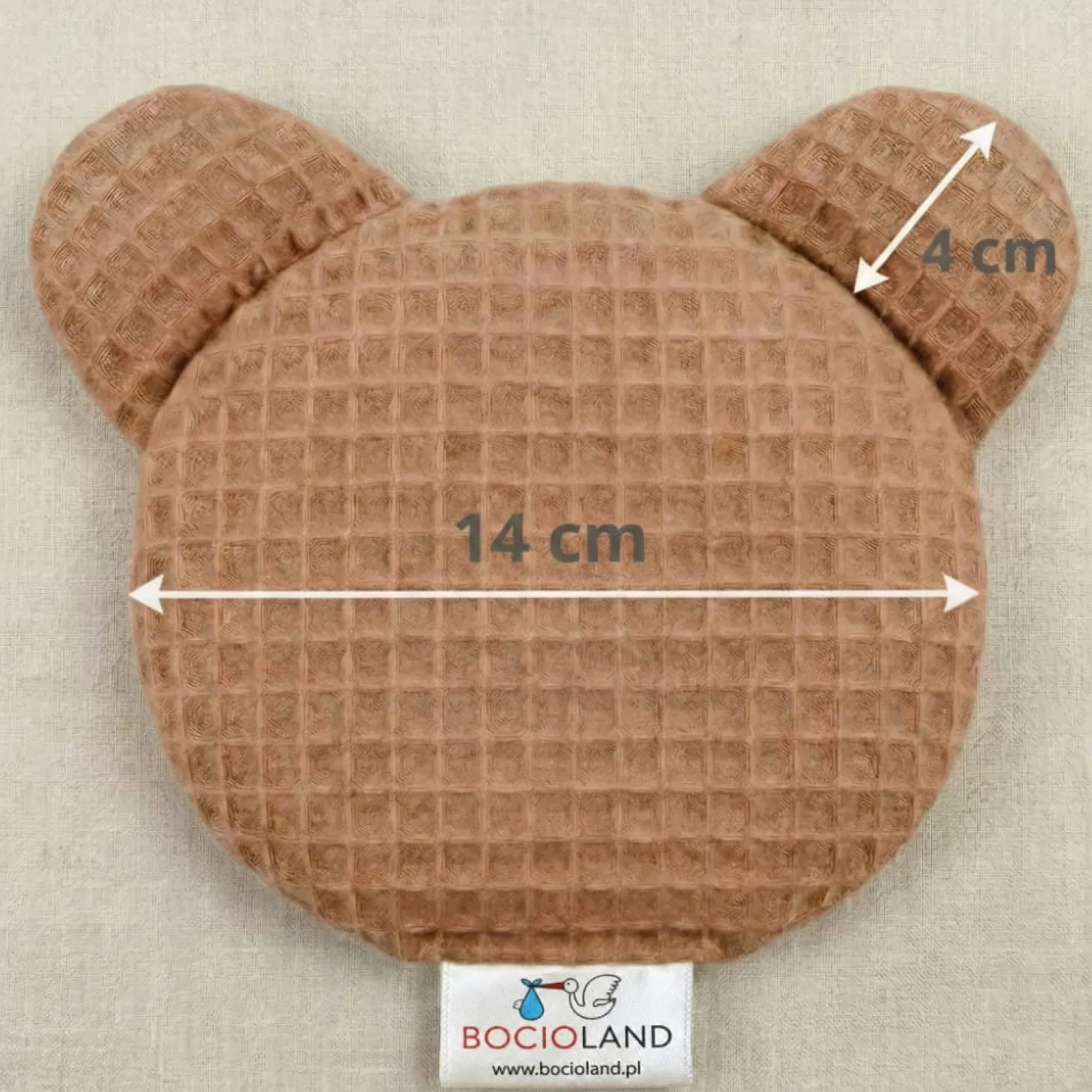 BOCIOLAND - TERMOFOR Z PESTEK WIŚNI Z LAWENDĄ MIŚ WAFEL 180g BRĄZOWY