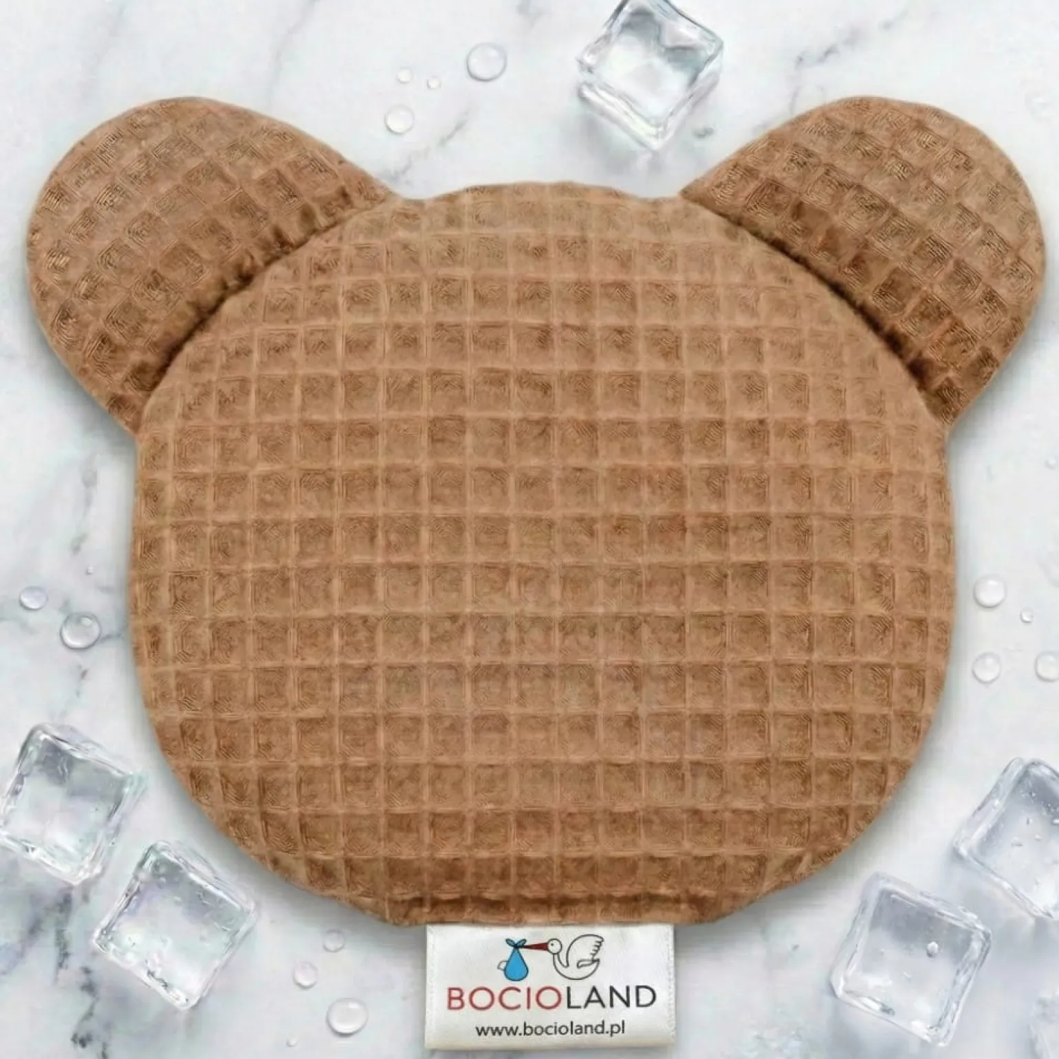 BOCIOLAND - TERMOFOR Z PESTEK WIŚNI Z LAWENDĄ MIŚ WAFEL 180g BRĄZOWY