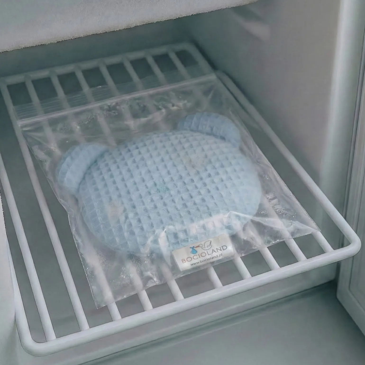 BOCIOLAND - TERMOFOR Z PESTEK WIŚNI Z LAWENDĄ MIŚ WAFEL 180g NIEBIESKI