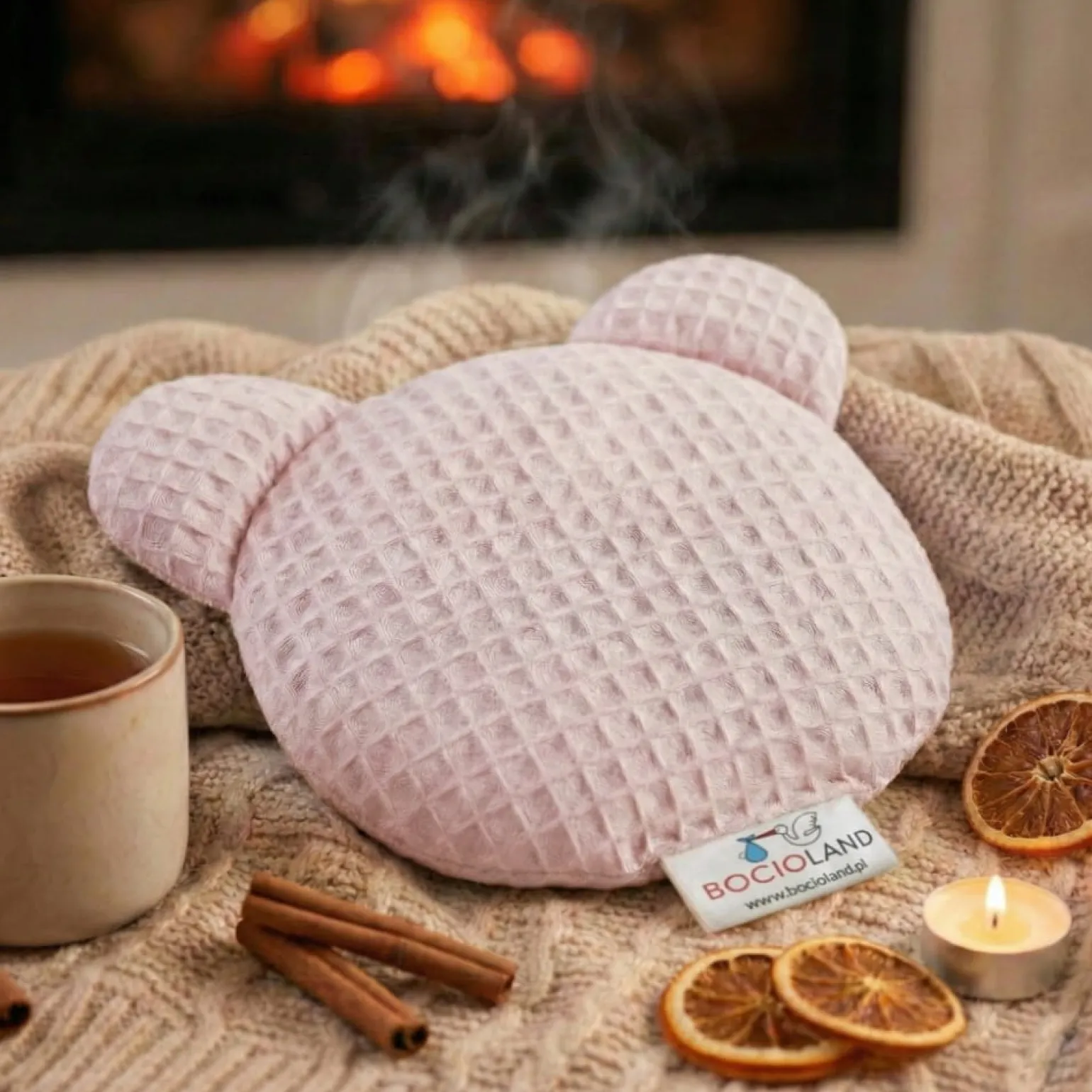 BOCIOLAND - TERMOFOR Z PESTEK WIŚNI Z LAWENDĄ MIŚ WAFEL 180g J. RÓŻ