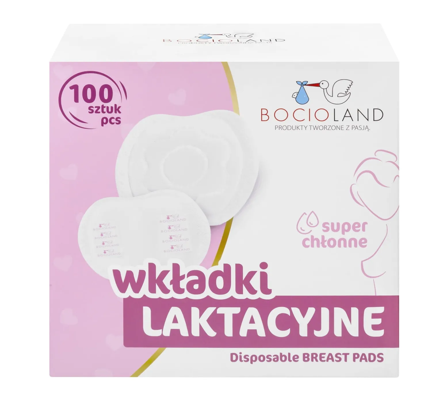 BOCIOLAND Wkładki Laktacyjne Superabsorbent, Big Pack 100 szt.
