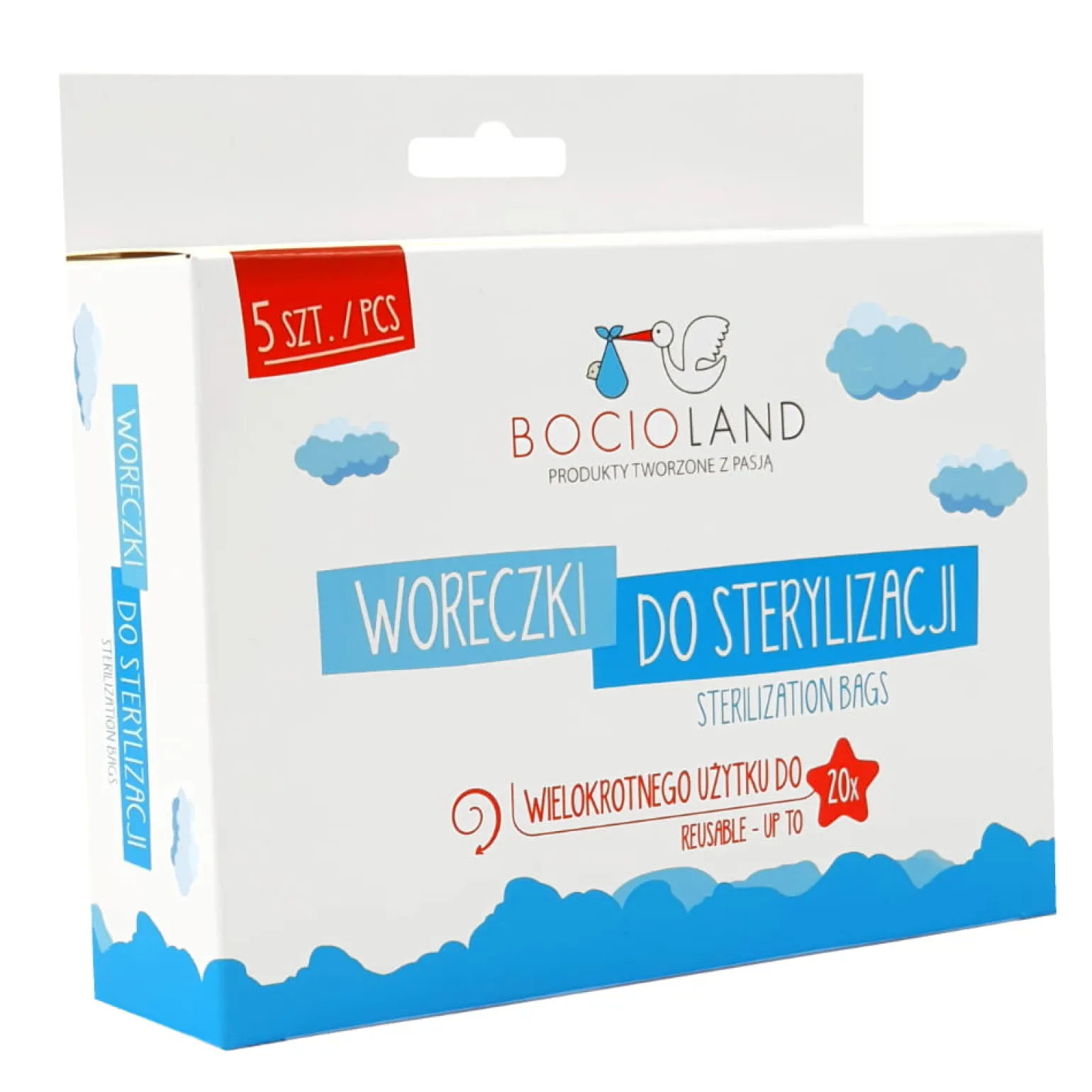 BOCIOLAND Woreczki do sterylizacji 5 szt.