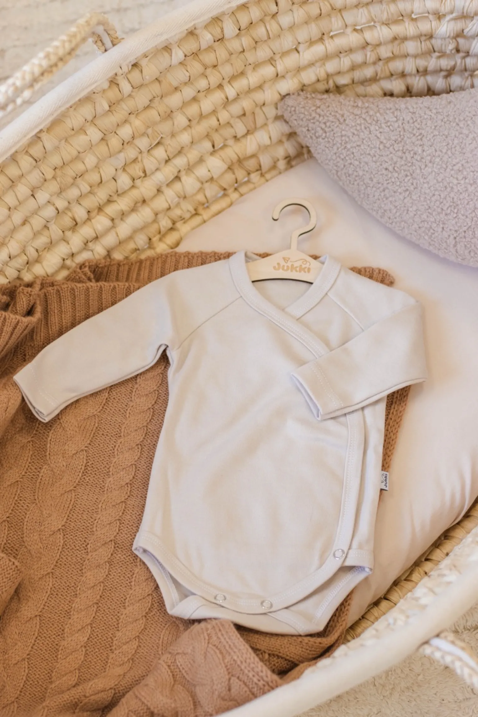 Body niemowlęce z bawełny organicznej - Beige