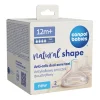 Canpol babies Antykolkowy smoczek dwustrefowy Natural Shape 12m+ 2szt.