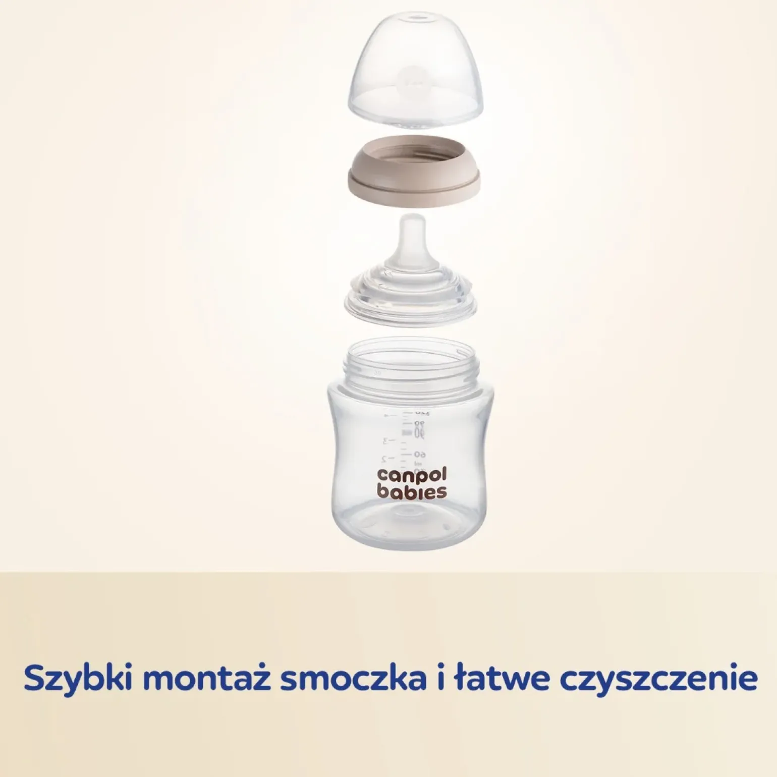 Canpol babies Antykolkowy smoczek dwustrefowy Natural Shape 12m+ 2szt.