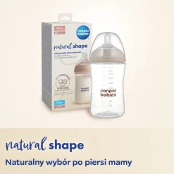 Canpol babies Antykolkowy smoczek dwustrefowy Natural Shape 3m+ 2szt.