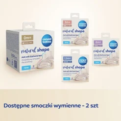 Canpol babies Butelka Natural Shape ze smoczkiem dwustrefowym 260 ml