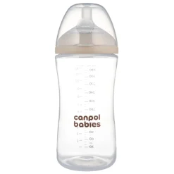 Canpol babies Butelka Natural Shape ze smoczkiem dwustrefowym 330ml