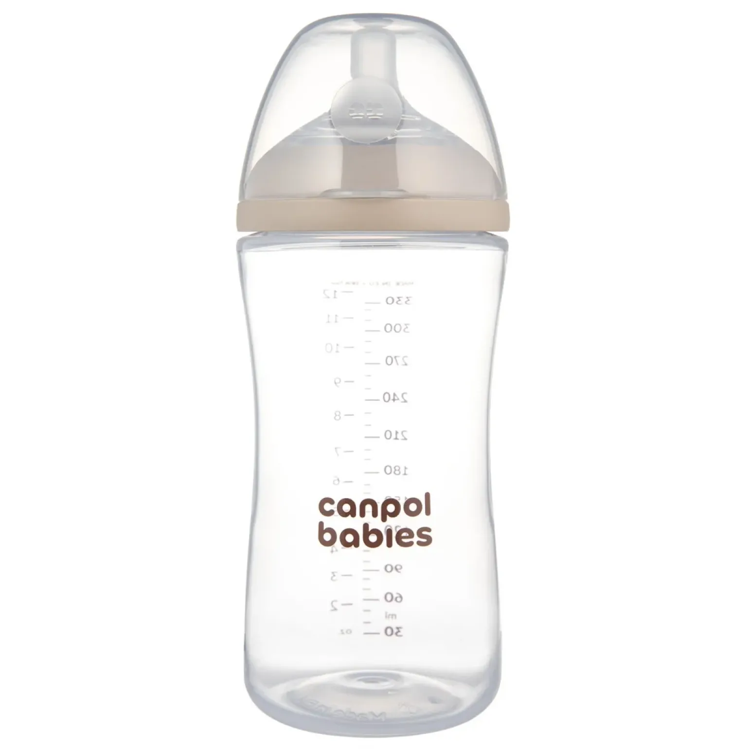 Canpol babies Butelka Natural Shape ze smoczkiem dwustrefowym 330ml