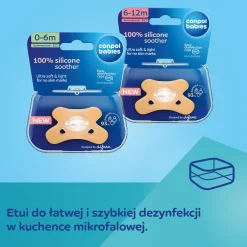 Canpol babies by Difrax Smoczek 100% silikonowy 6-12m symetryczny 1 szt. Orange