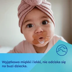Canpol babies by Difrax Smoczek 100% silikonowy 6-12m symetryczny 1 szt. Orange