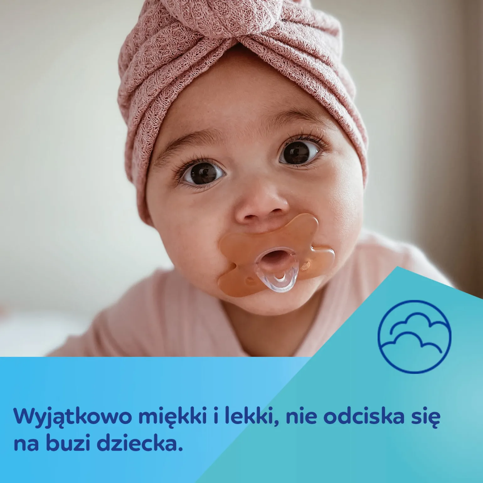 Canpol babies by Difrax Smoczek 100% silikonowy 6-12m symetryczny 1 szt. Orange
