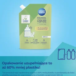 Canpol babies Ekologiczny płyn do mycia butelek i smoczków 1000 ml - opakowanie uzupełniające