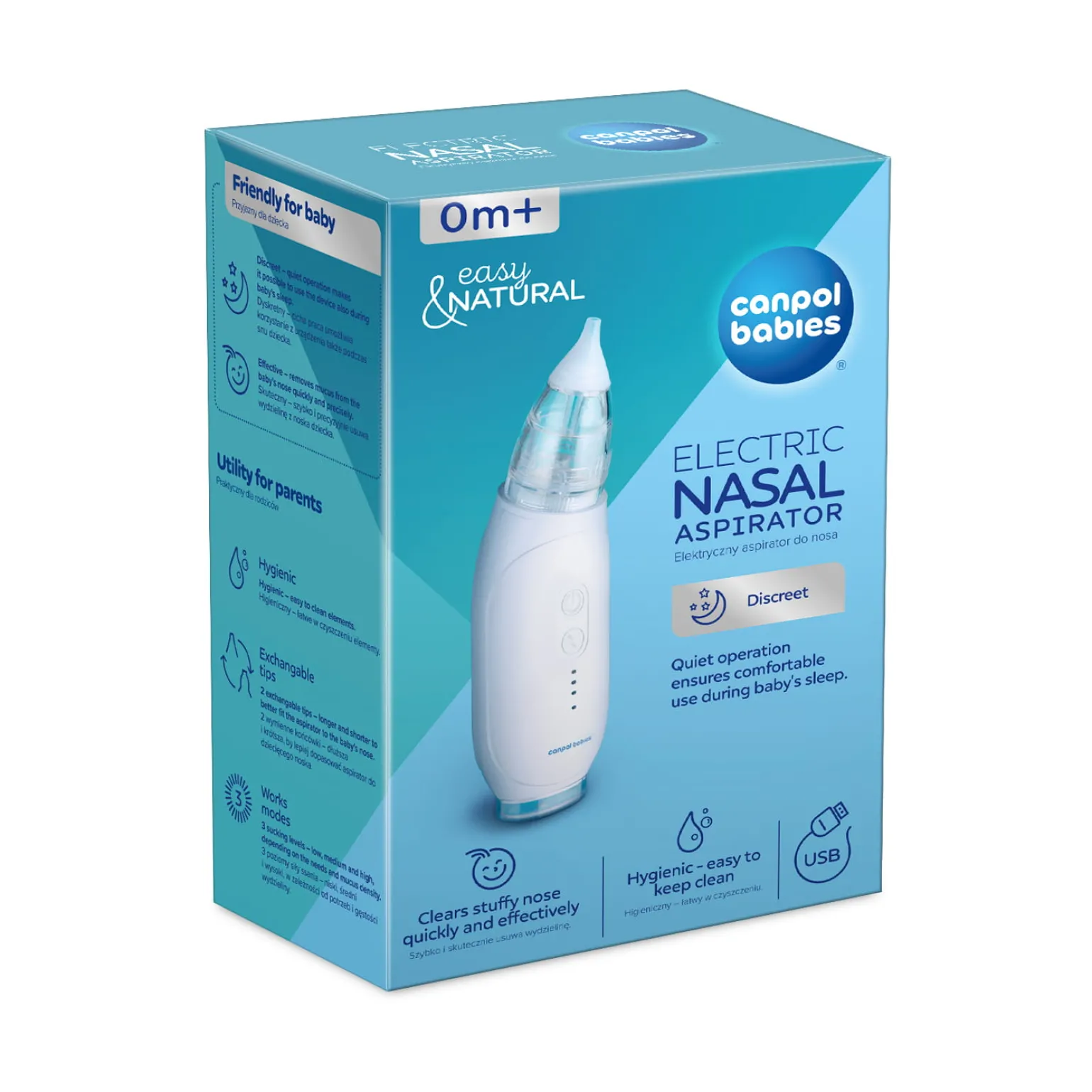 Canpol babies Elektryczny aspirator do nosa EasyNatural