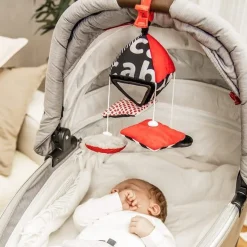 Canpol babies Kontrastowa karuzela pluszowa z pozytywką SENSORY TOYS