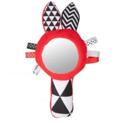 Canpol babies Kontrastowa zabawka z piszczkiem i lusterkiem SENSORY TOYS