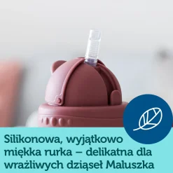 Canpol babies Kubek niekapek z rurką i odważnikiem 270ml Pudrowy Róż