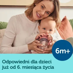 Canpol babies Kubek niekapek z rurką i odważnikiem 270ml Pudrowy Róż