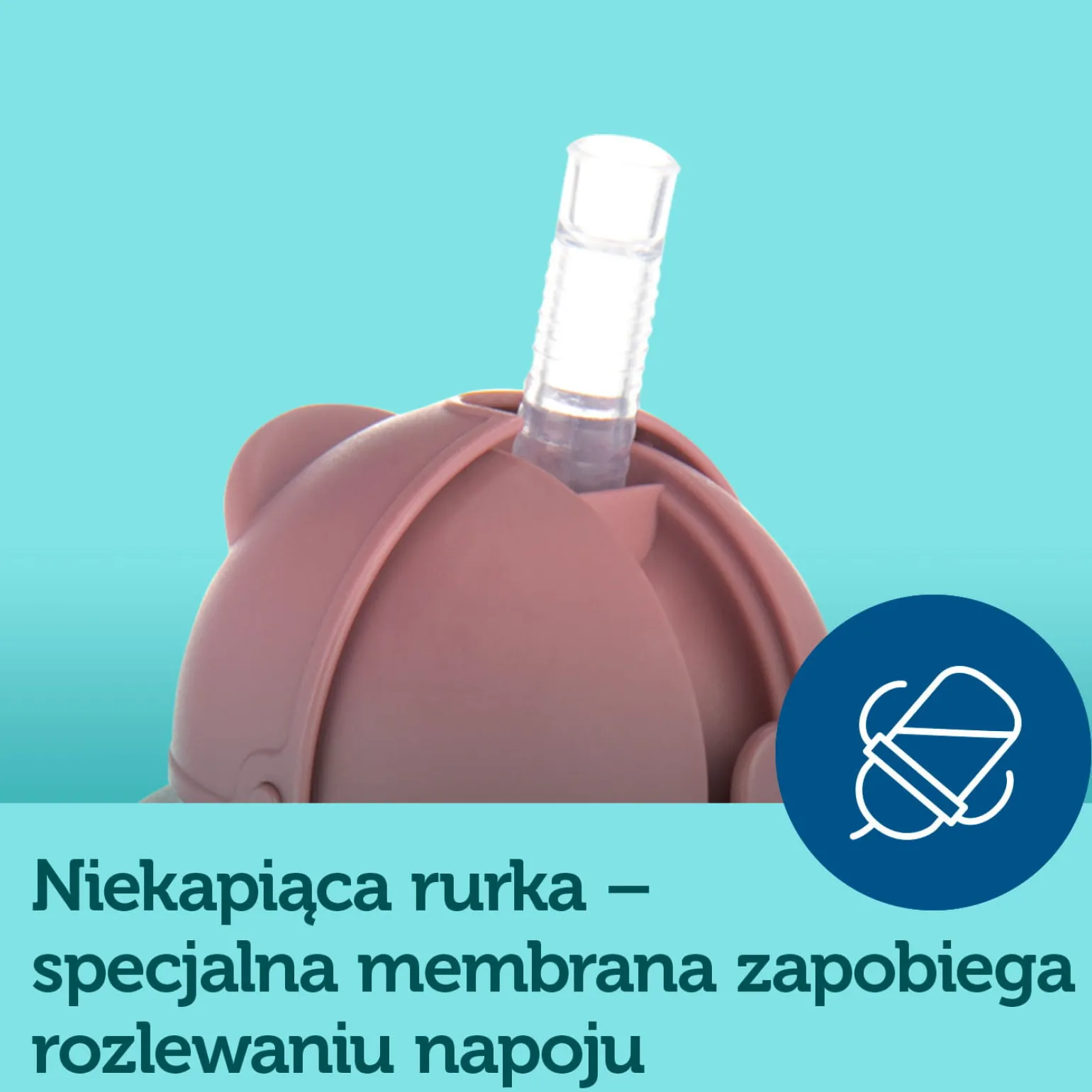 Canpol babies Kubek niekapek z rurką i odważnikiem 270ml Pudrowy Róż