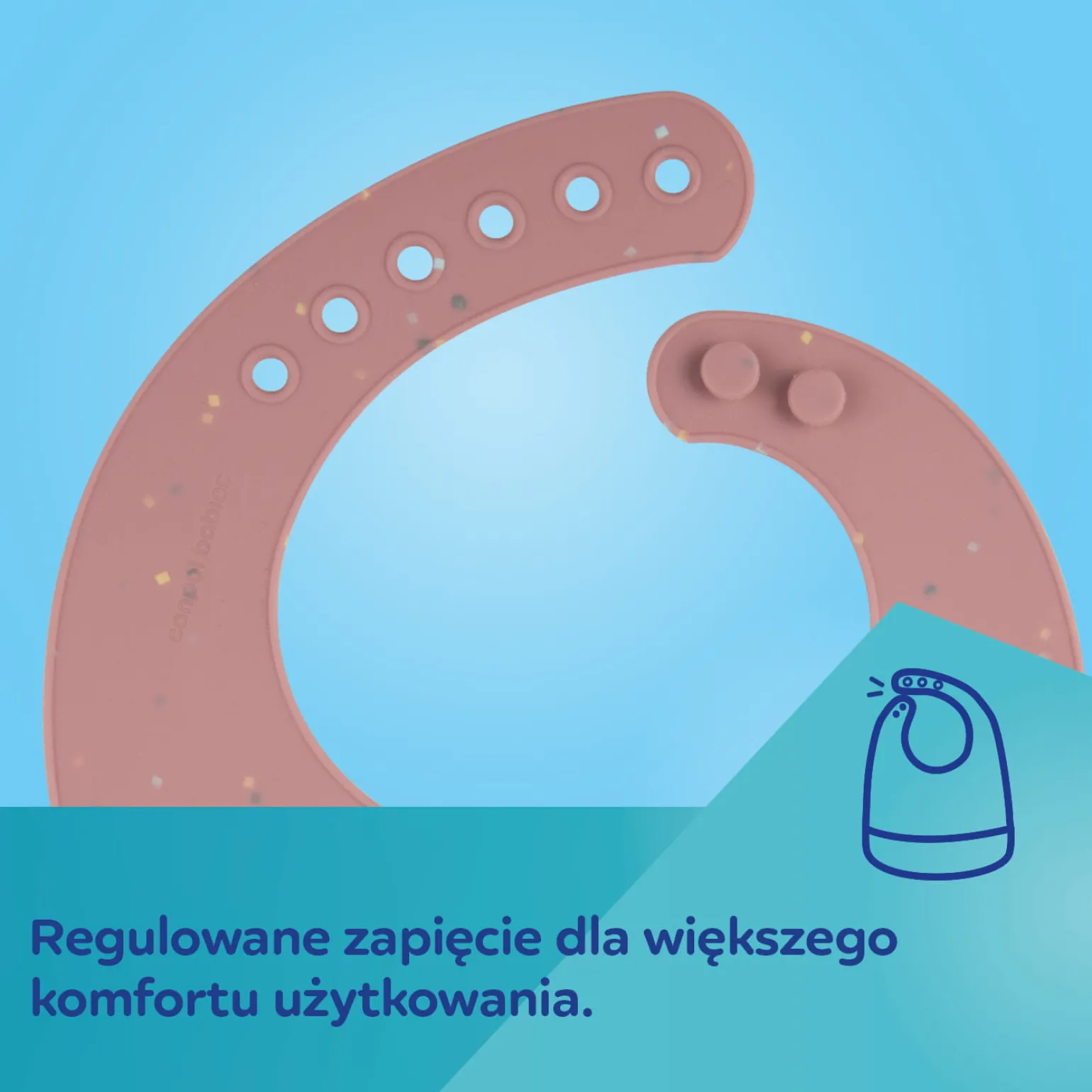 Canpol babies Śliniak silikonowy z kieszonką DOTS Grey
