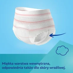 CANPOL babies Oddychające i ultrachłonne jednorazowe majtki 2w1 z podkładem poporodowym L/XL, 5 szt.​