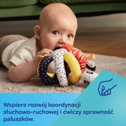 Canpol babies Sensoryczna piłka z grzechotką i piszczkiem BabiesBoo