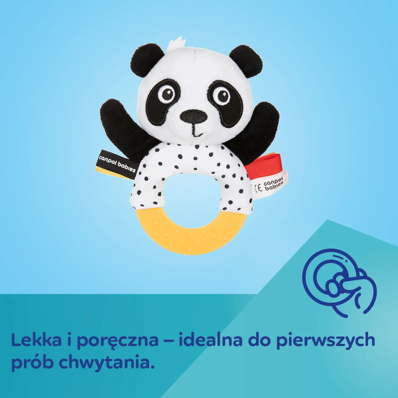 Canpol babies Sensoryczna zabawka z gryzakiem i grzechotką BabiesBoo