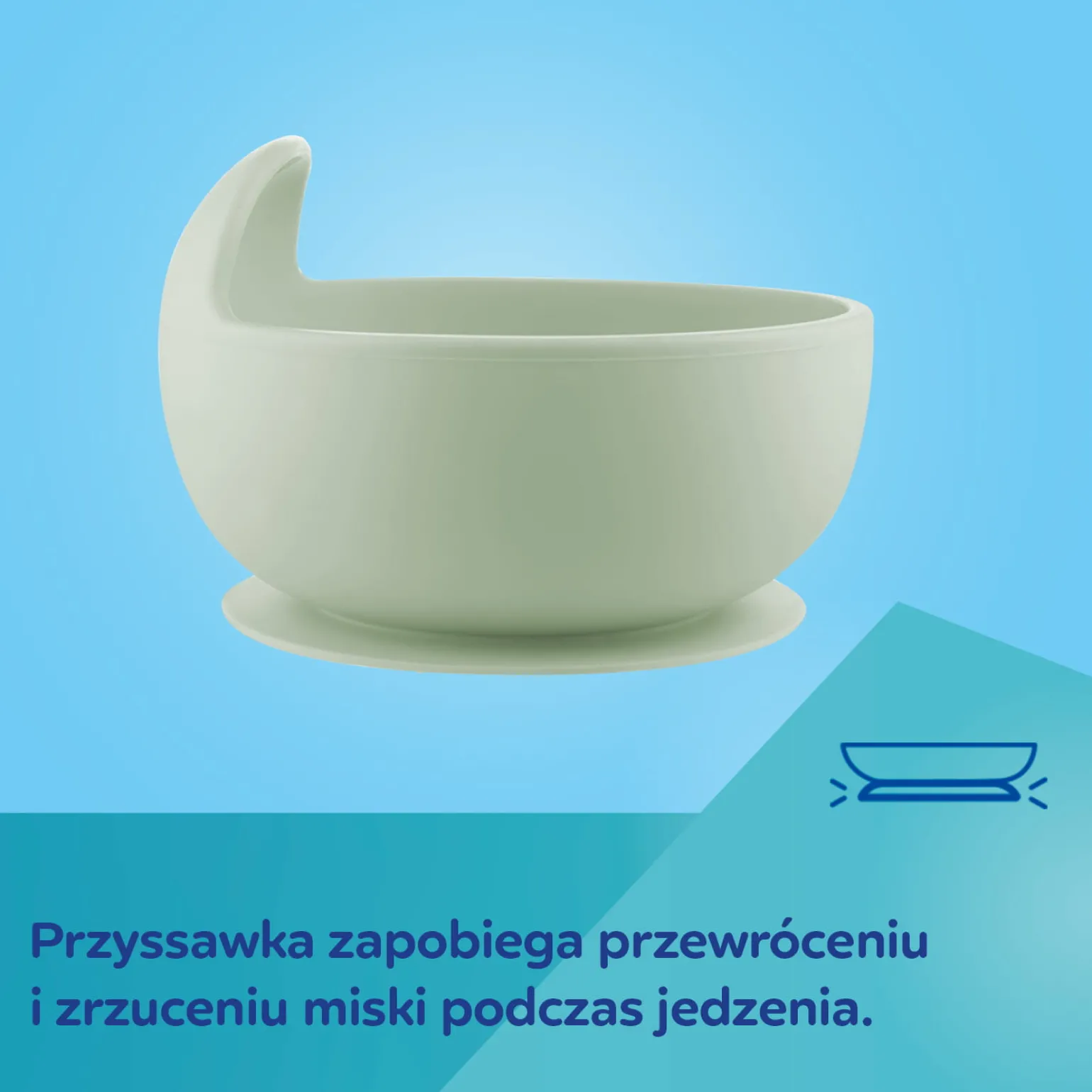 Canpol babies Silikonowa Miseczka z Przyssawką 330 ml Creme