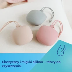 Canpol babies Silikonowe Etui na smoczki Beige