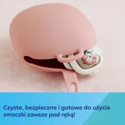 Canpol babies Silikonowe Etui na smoczki Pink