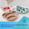 Canpol babies Silikonowy, Trójdzielny Talerzyk z Przyssawką MIŚ Creme