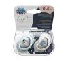 Canpol babies Smoczek silikonowy 0-6m symetryczny BONJOUR PARIS BLUE 2szt.