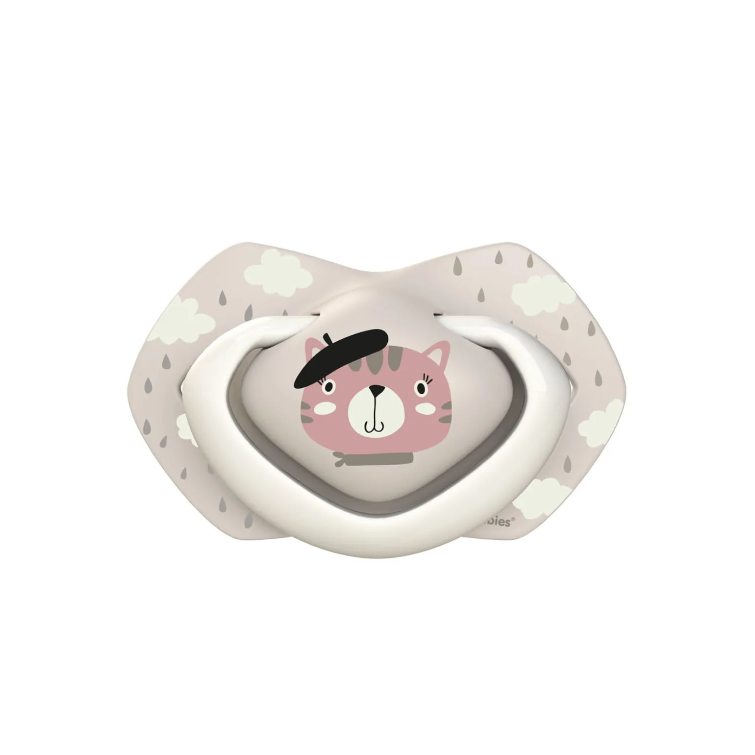 Canpol babies Smoczek silikonowy 0-6m symetryczny BONJOUR PARIS PINK 2szt.