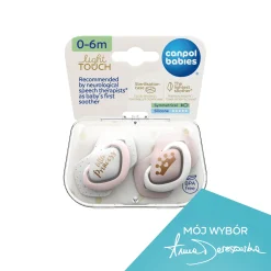 Canpol babies Smoczek silikonowy 0-6m symetryczny ROYAL BABY 2szt.